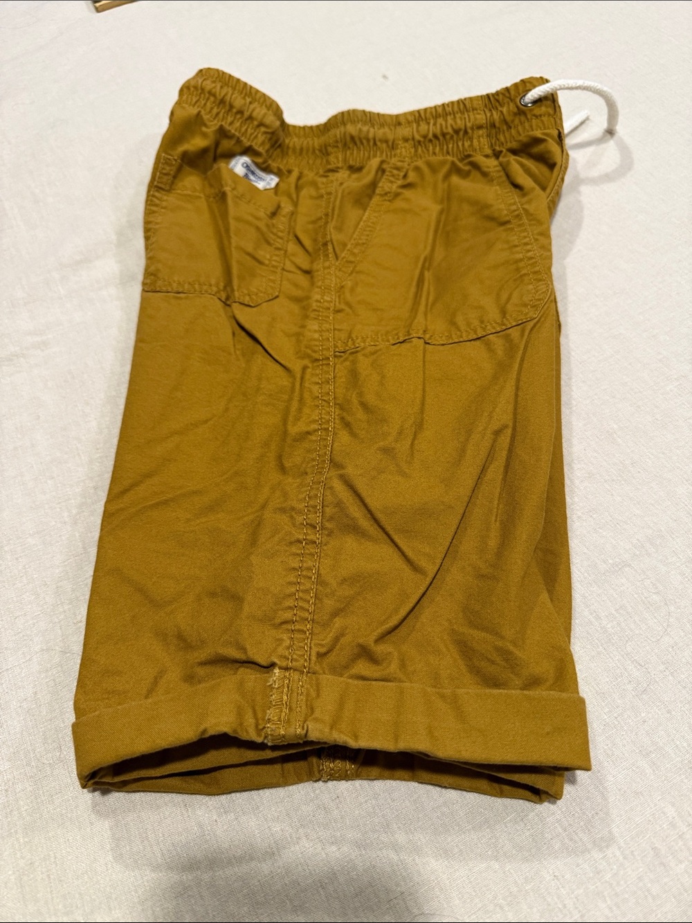 OshKosh B'gosh Mustard Drawstring Cuffed Shorts boys size 8